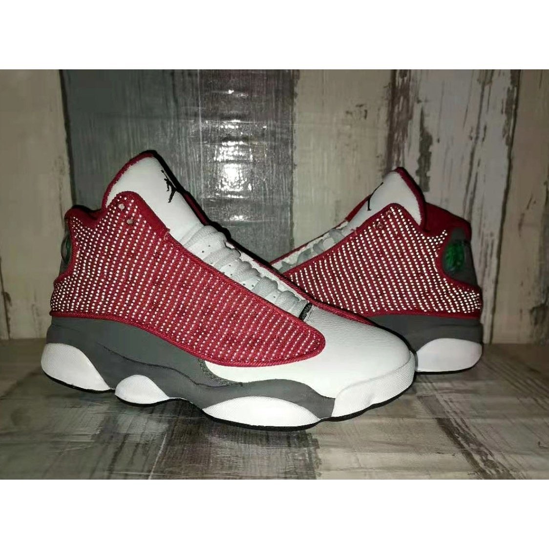 JORDAN 13 Retro - Gym Flint Grey Sneakers - Red Unisex Streetwear Limited Edition