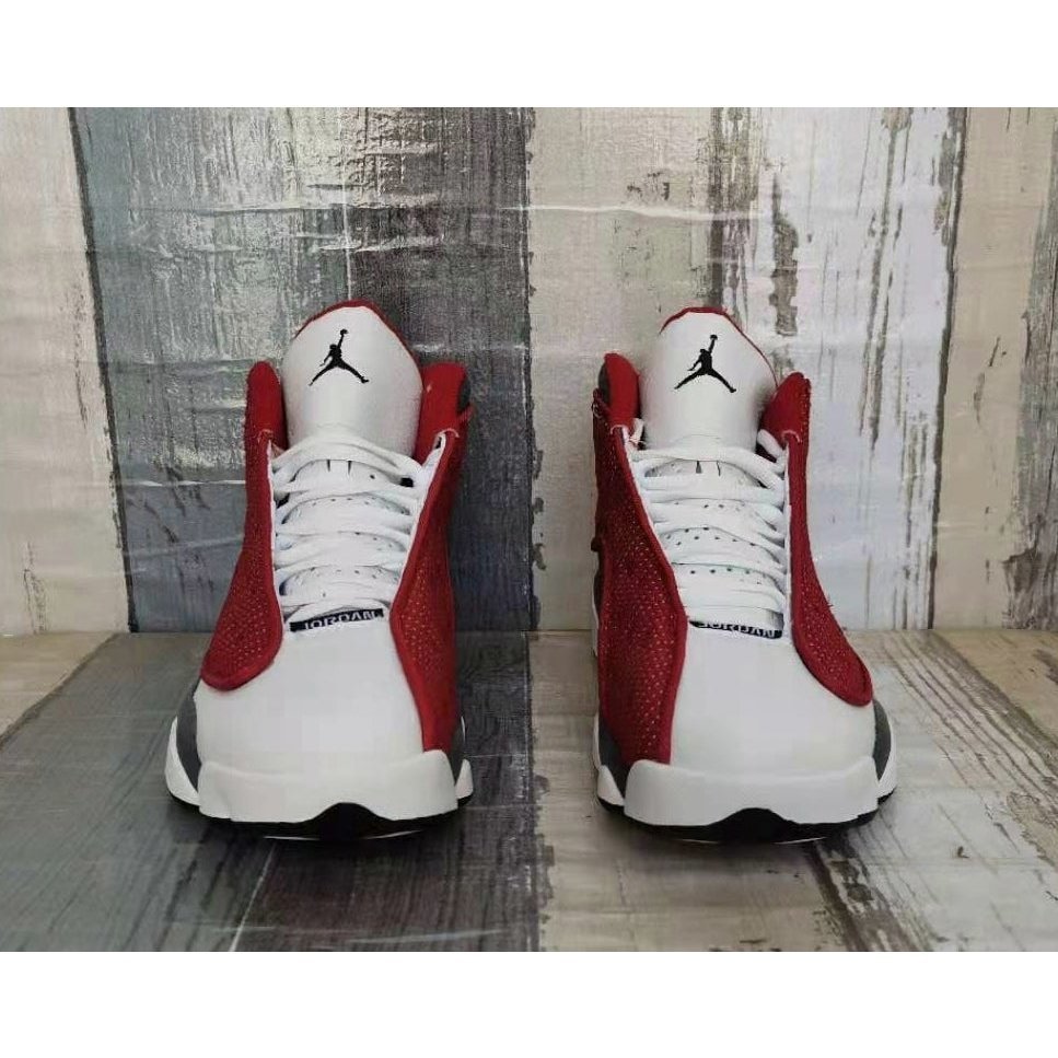 JORDAN 13 Retro - Gym Flint Grey Sneakers - Red Unisex Streetwear Limited Edition