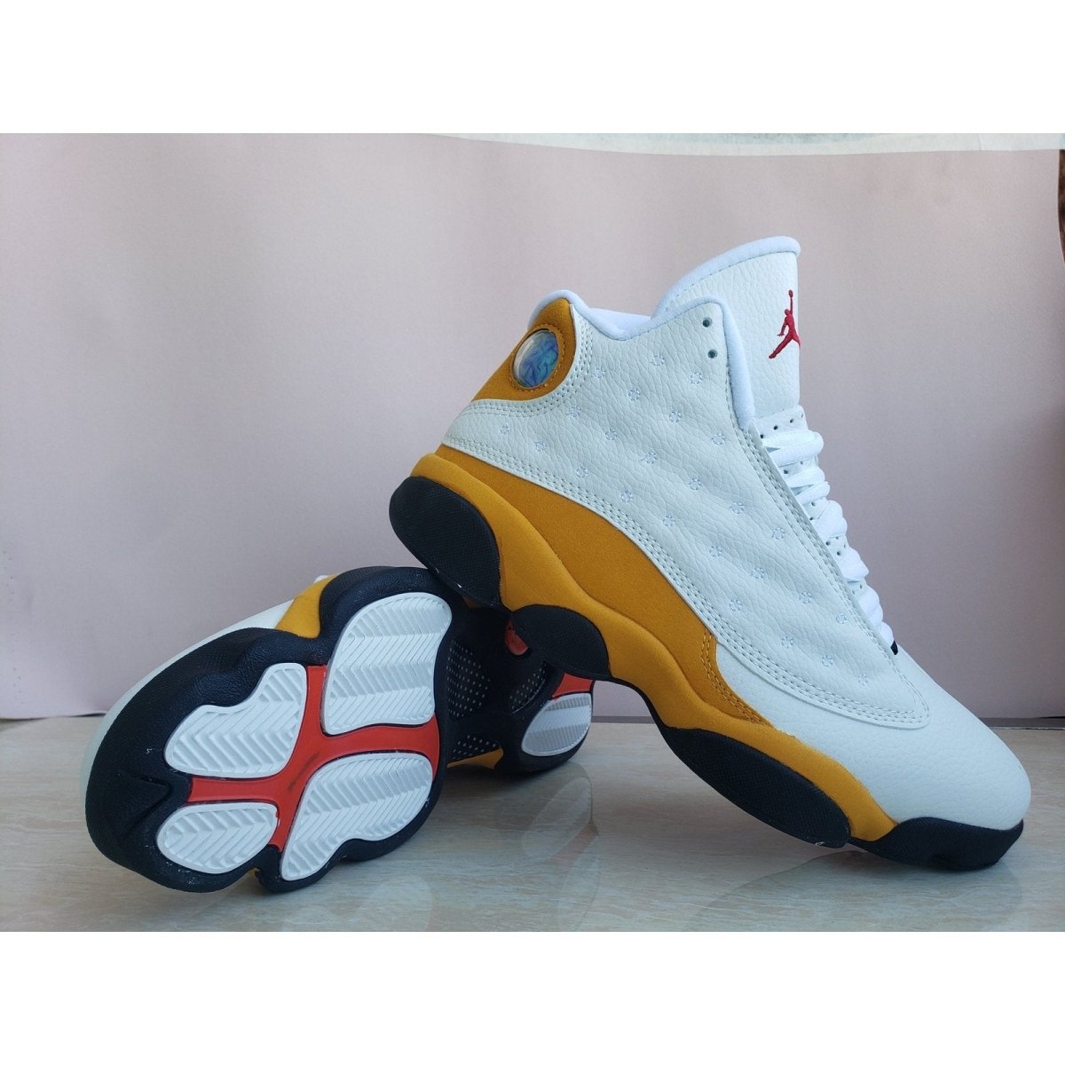 JORDAN 13 Retro - Orange Sneakers - White Unisex Streetwear Limited Edition