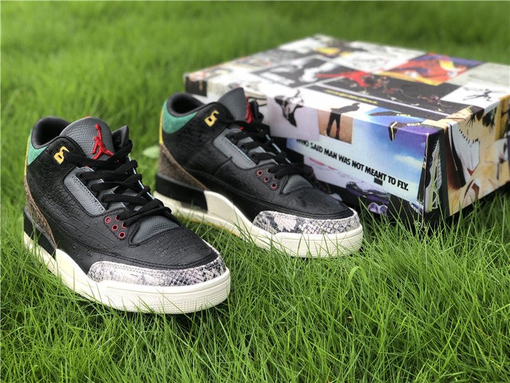 JORDAN 3 Retro Se - Animal Instinct 2.0 Sneakers - Black Unisex Streetwear Limited Edition