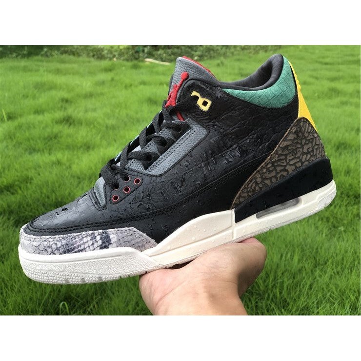 JORDAN 3 Retro Se - Animal Instinct 2.0 Sneakers - Black Unisex Streetwear Limited Edition