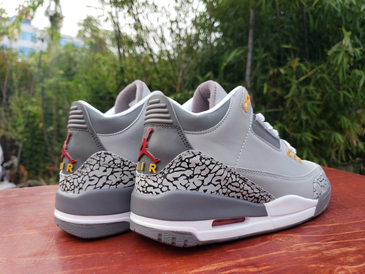 JORDAN 3 Retro - Cool T-Shirt - Grey Unisex Streetwear Limited Edition