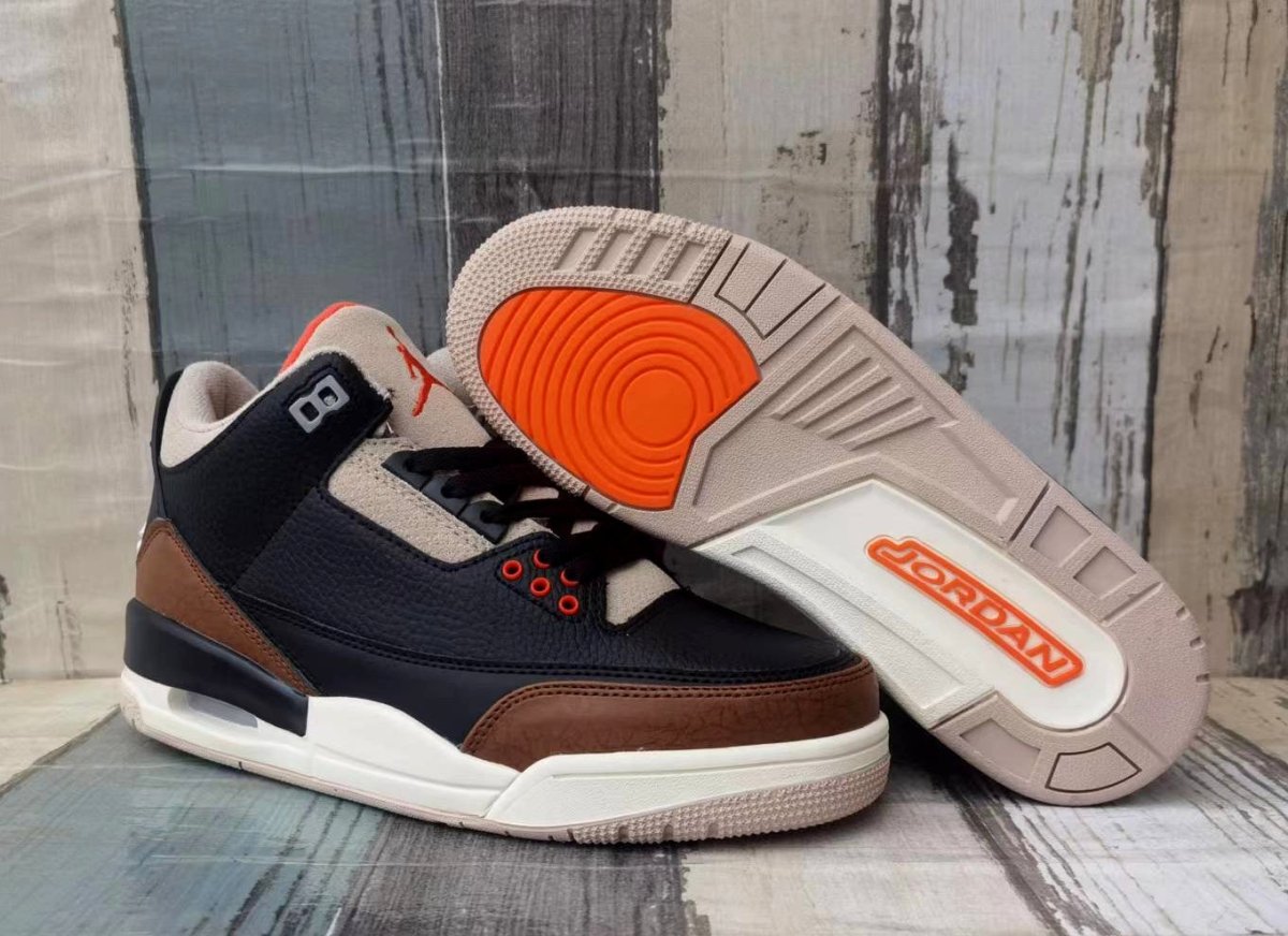 JORDAN 3 Retro - Desert Elephant Sneakers - Black Unisex Streetwear Limited Edition