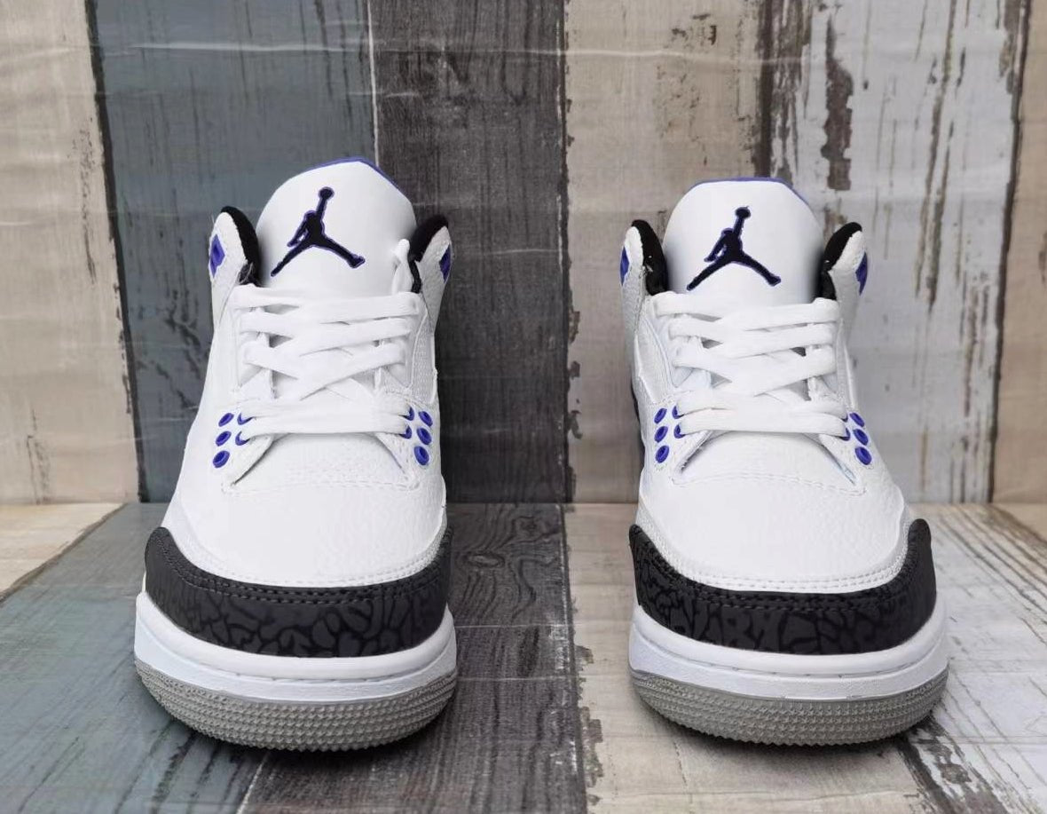 JORDAN 3 - Dark Iris Sneakers - Black Unisex Streetwear Limited Edition