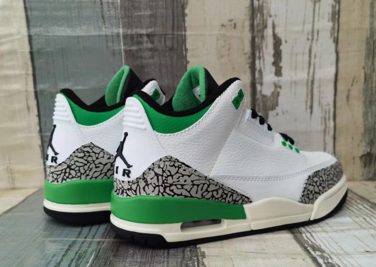 JORDAN 3 - Lucky Sneakers - Green Unisex Streetwear Limited Edition