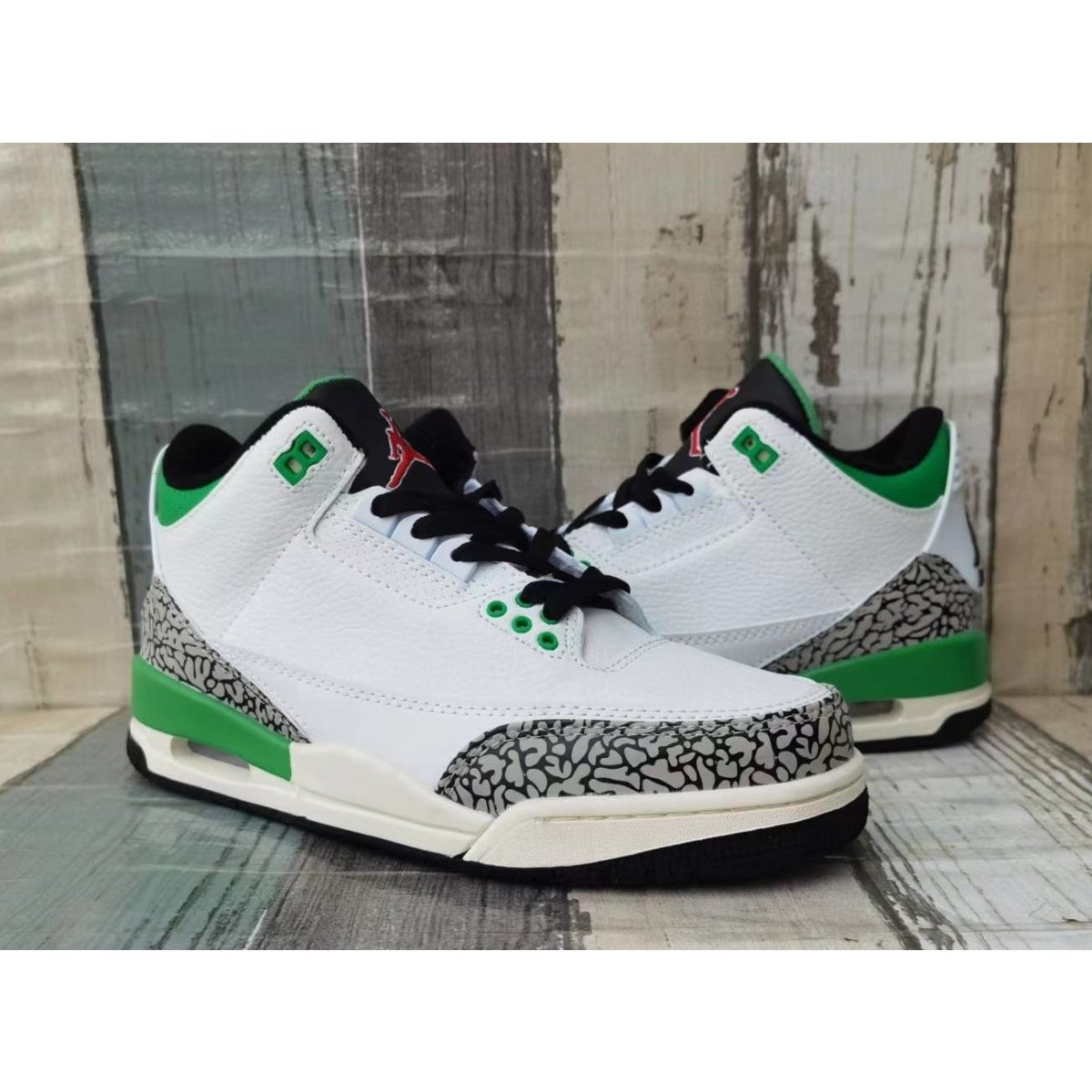 JORDAN 3 - Lucky Sneakers - Green Unisex Streetwear Limited Edition