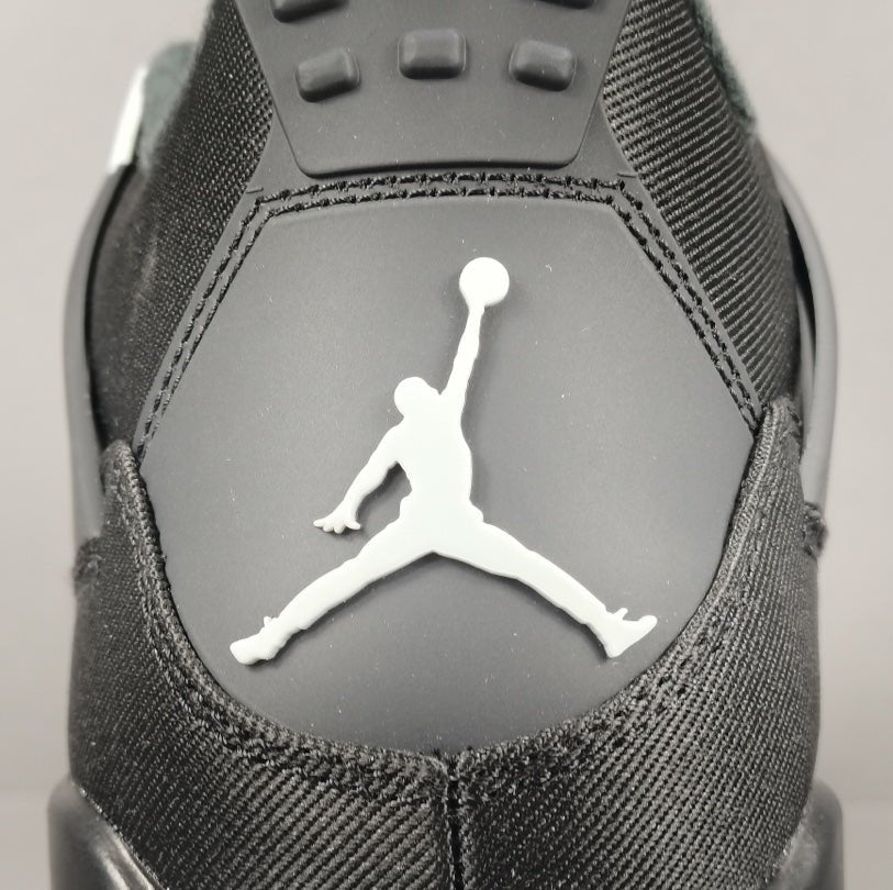 JORDAN 4 - Canvas Sneakers - Black Unisex Streetwear Limited Edition