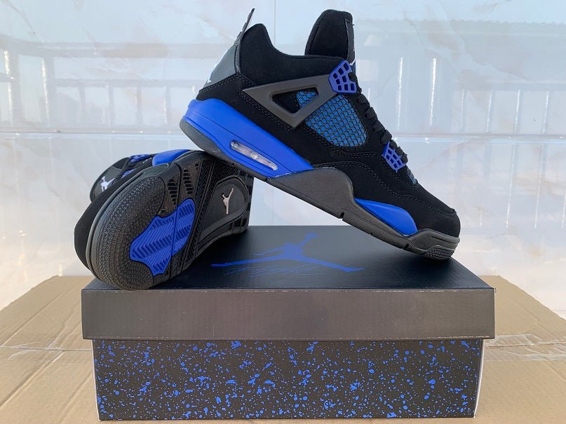JORDAN 4 - Thunder Sneakers - Blue Unisex Streetwear Limited Edition