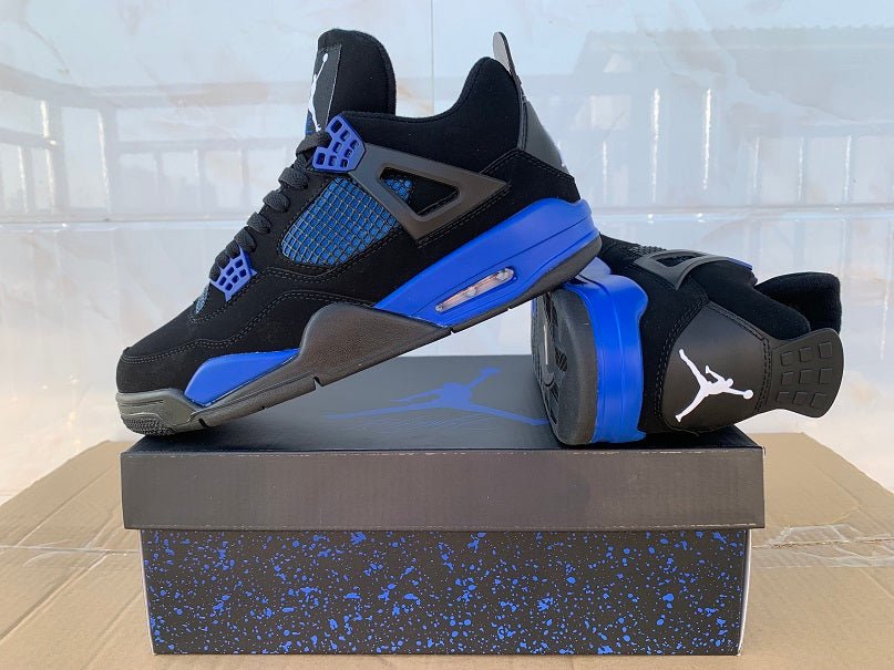 JORDAN 4 - Thunder Sneakers - Blue Unisex Streetwear Limited Edition