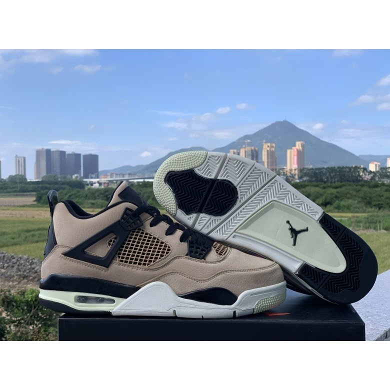 JORDAN 4 - Fossil Sneakers - Black Unisex Streetwear Limited Edition