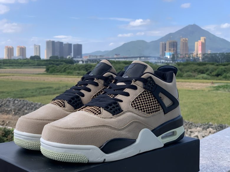 JORDAN 4 - Fossil Sneakers - Black Unisex Streetwear Limited Edition