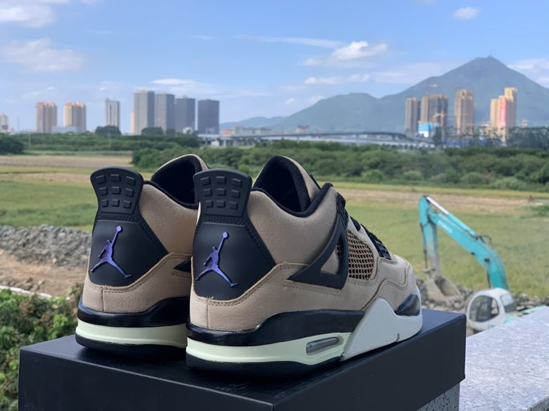 JORDAN 4 - Fossil Sneakers - Black Unisex Streetwear Limited Edition