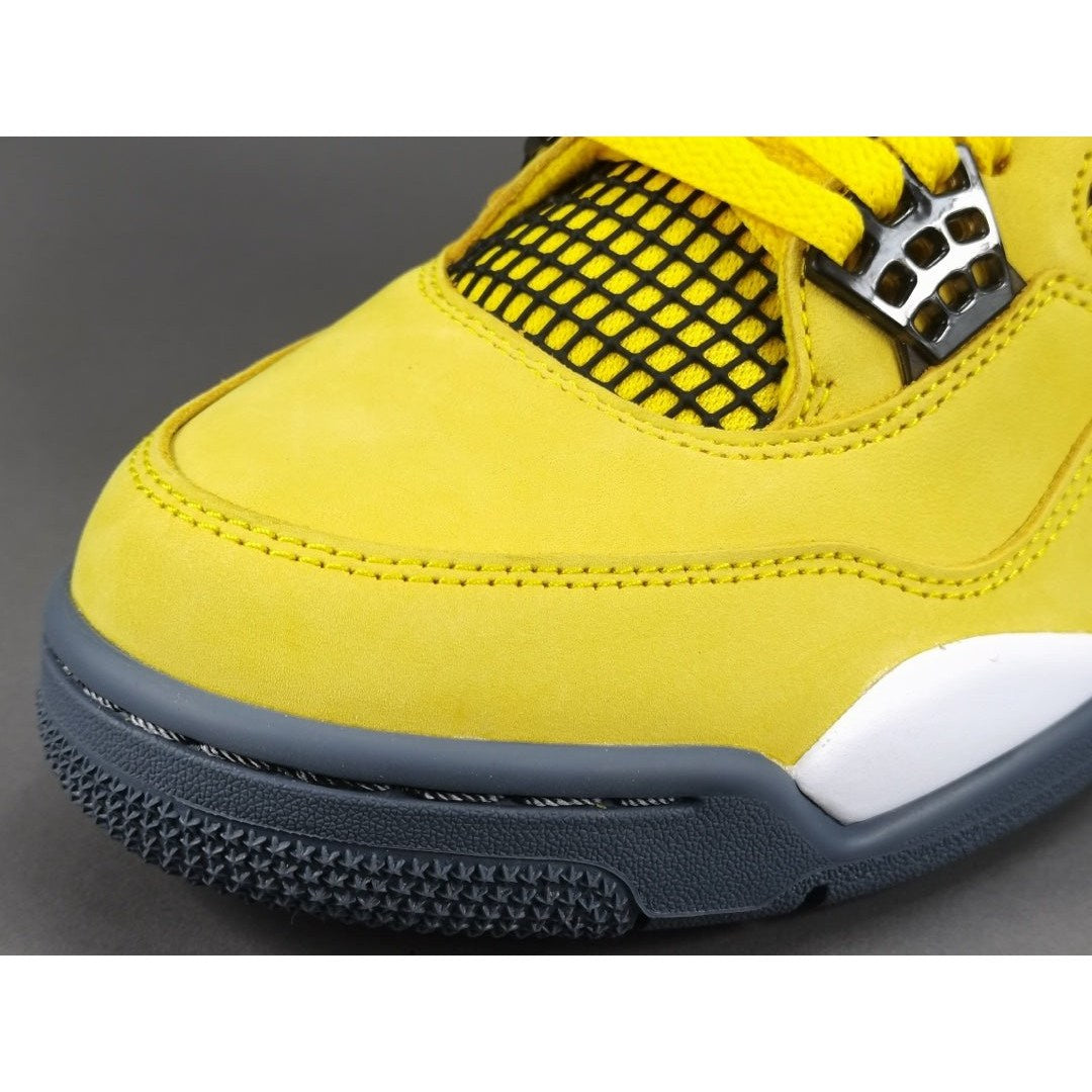 JORDAN 4 - Lightning Sneakers - Yellow Unisex Streetwear Limited Edition