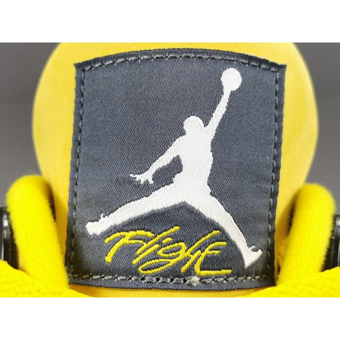 JORDAN 4 - Lightning Sneakers - Yellow Unisex Streetwear Limited Edition