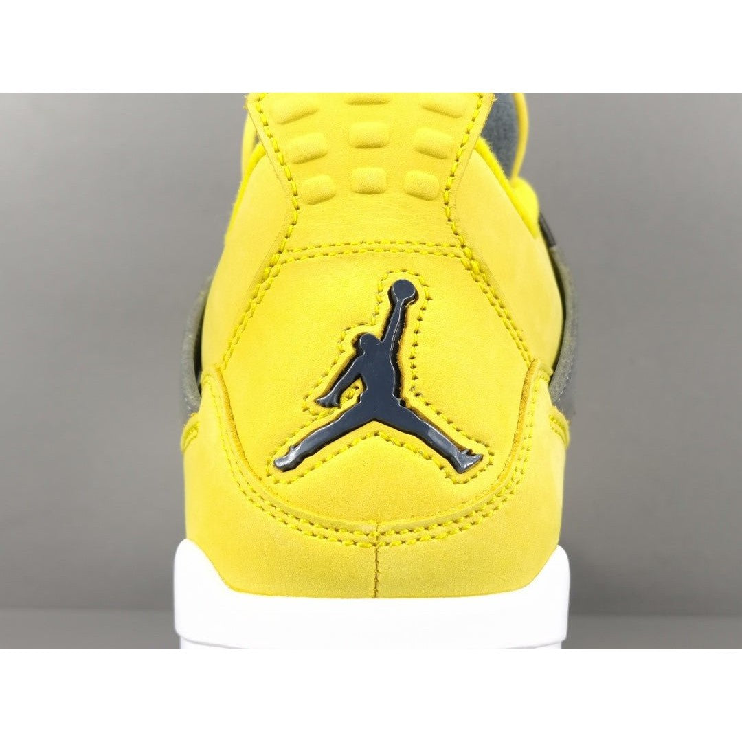 JORDAN 4 - Lightning Sneakers - Yellow Unisex Streetwear Limited Edition