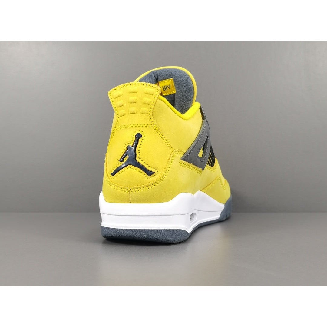 JORDAN 4 - Lightning Sneakers - Yellow Unisex Streetwear Limited Edition