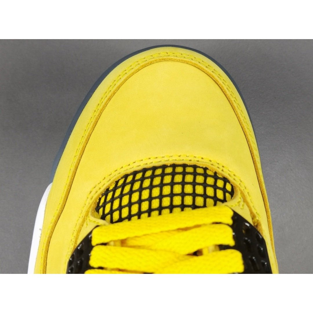 JORDAN 4 - Lightning Sneakers - Yellow Unisex Streetwear Limited Edition