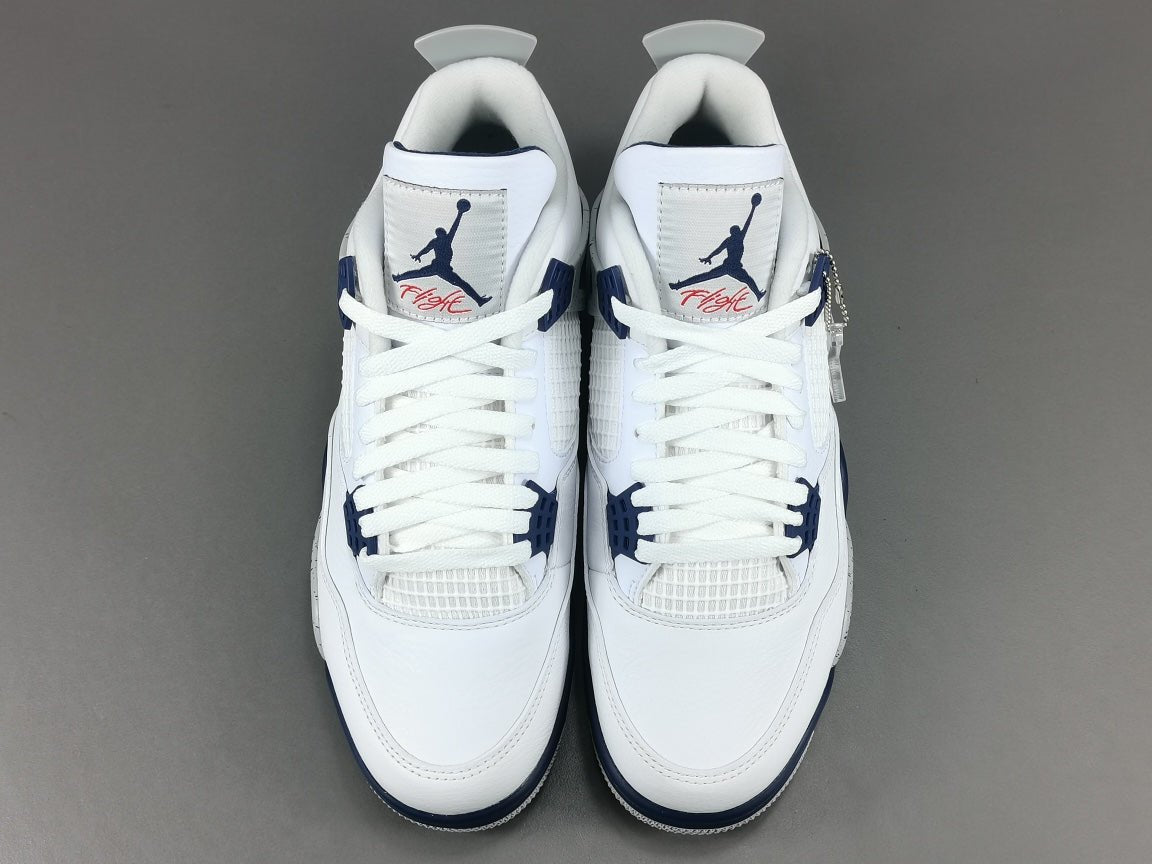 JORDAN 4 - Midnight Sneakers - Navy Unisex Streetwear Limited Edition