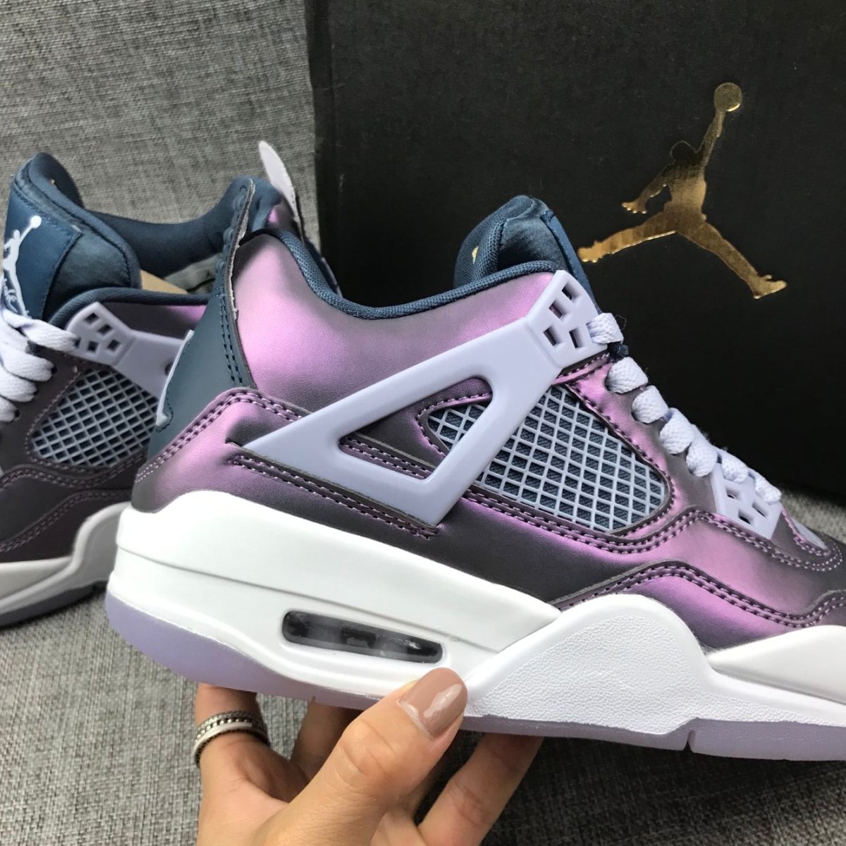 JORDAN 4 - Monsoon Sneakers - Blue Unisex Streetwear Limited Edition
