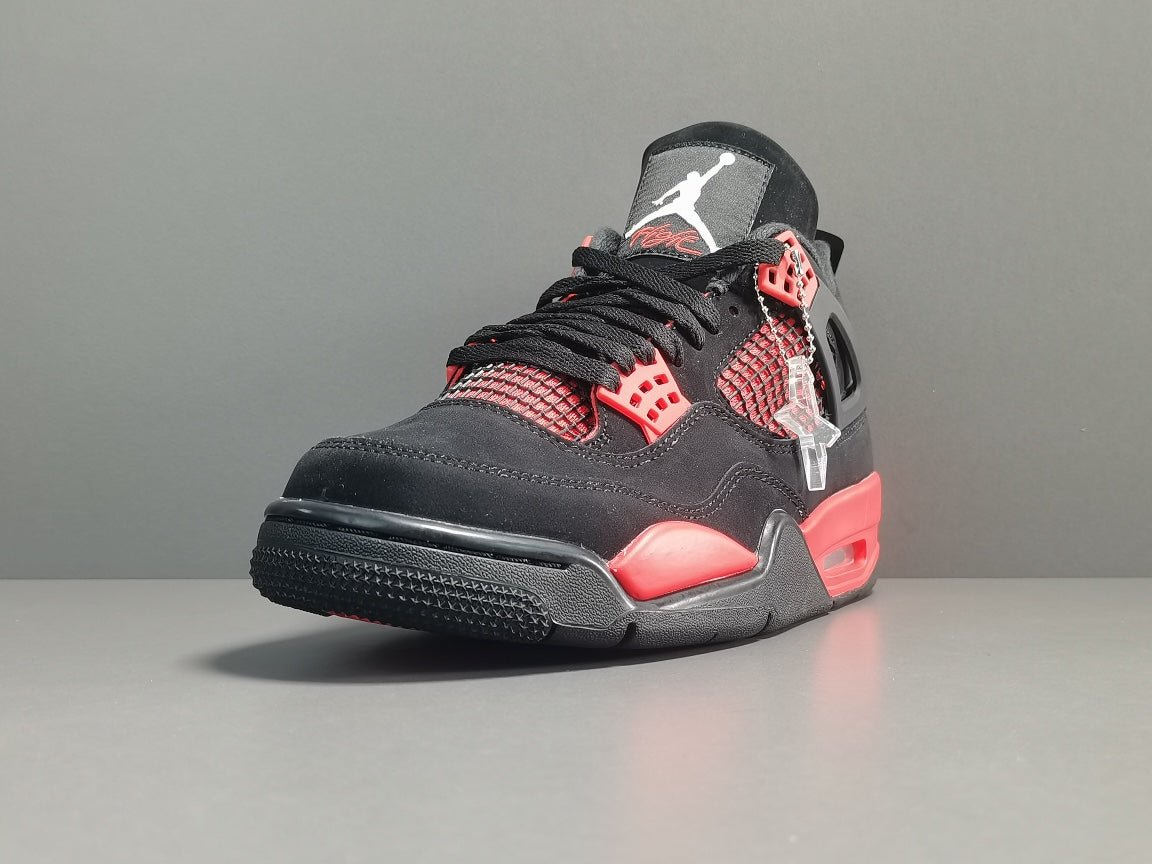 JORDAN 4 - Thunder Sneakers - Red Unisex Streetwear Limited Edition