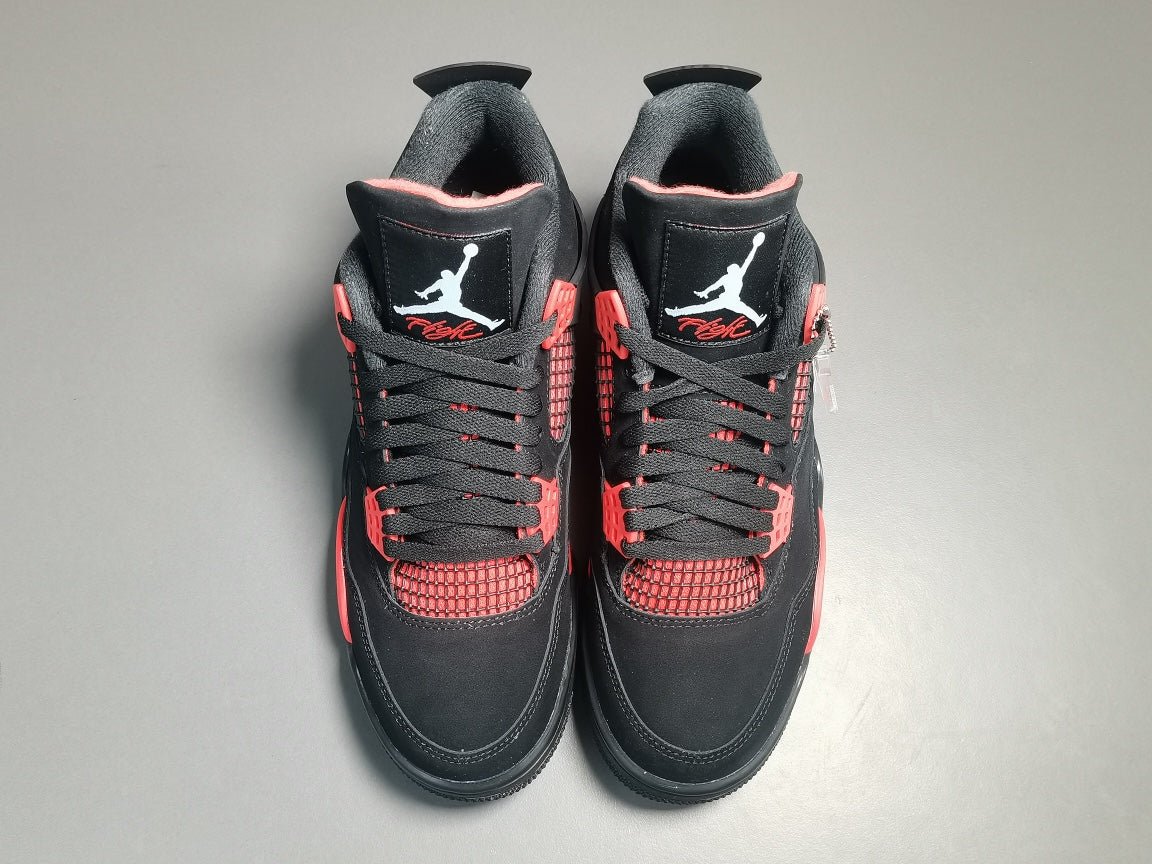 JORDAN 4 - Thunder Sneakers - Red Unisex Streetwear Limited Edition