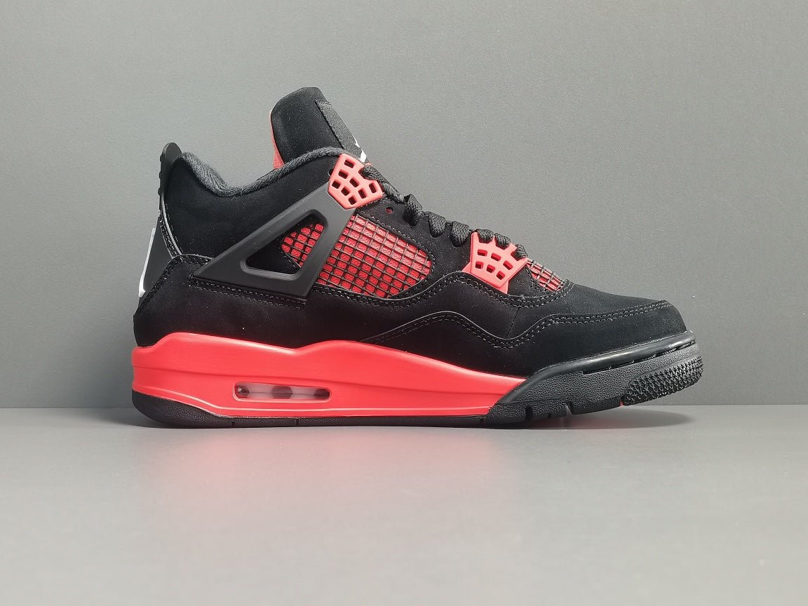 JORDAN 4 - Thunder Sneakers - Red Unisex Streetwear Limited Edition