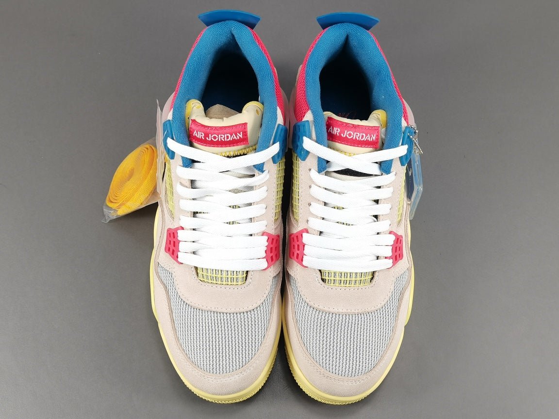JORDAN 4 - Union Guava Ice - White Unisex Streetwear Limited Edition - The Jordan 4 x Union Guava Ice is a captivating collaboration between Jordan Brand and