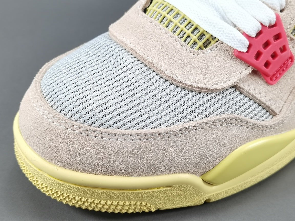 JORDAN 4 - Union Guava Ice - White Unisex Streetwear Limited Edition - The Jordan 4 x Union Guava Ice is a captivating collaboration between Jordan Brand and