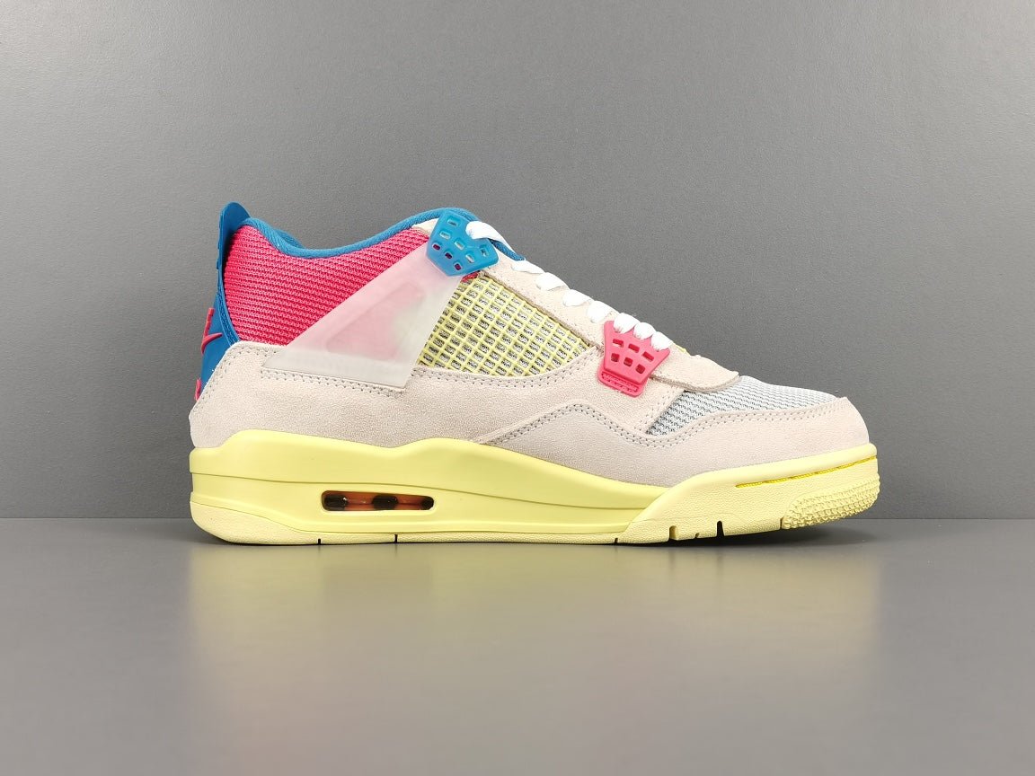 JORDAN 4 - Union Guava Ice - White Unisex Streetwear Limited Edition - The Jordan 4 x Union Guava Ice is a captivating collaboration between Jordan Brand and