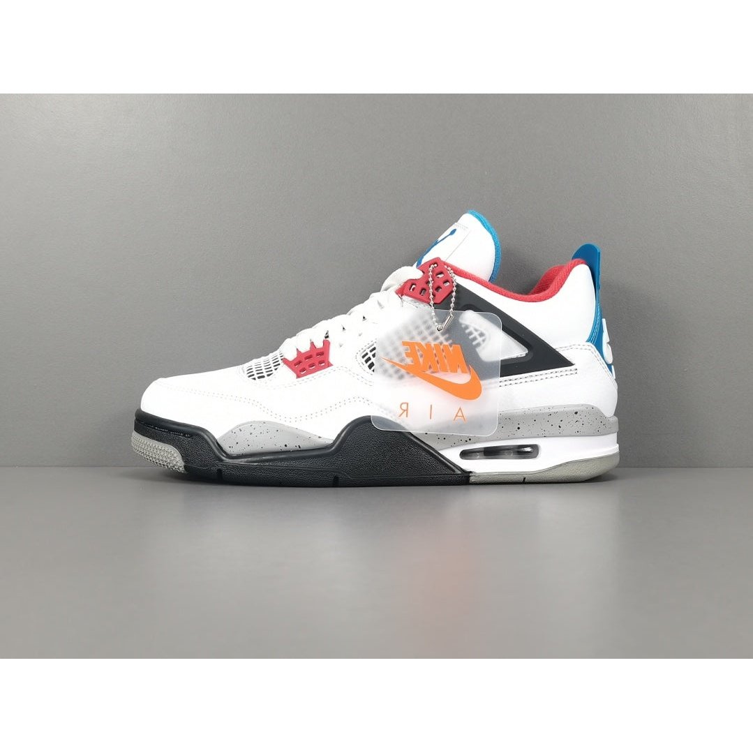 JORDAN 4 - What The Sneakers - White Unisex Streetwear Limited Edition