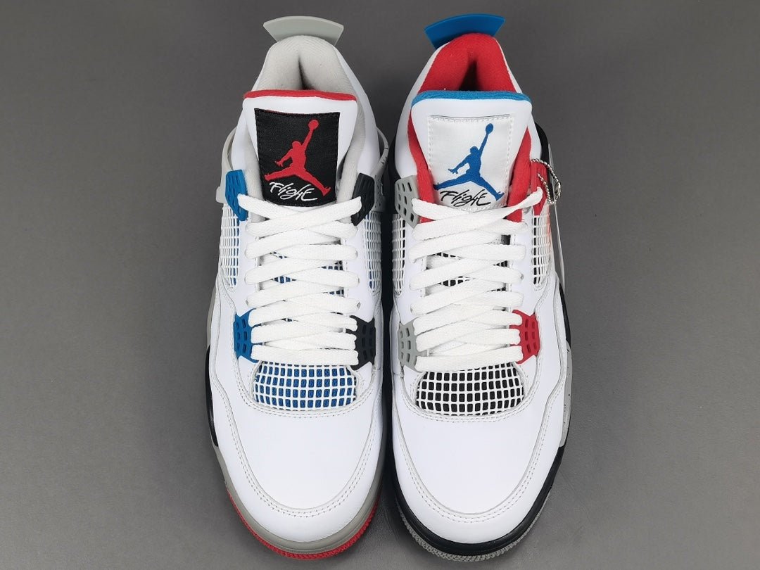 JORDAN 4 - What The Sneakers - White Unisex Streetwear Limited Edition