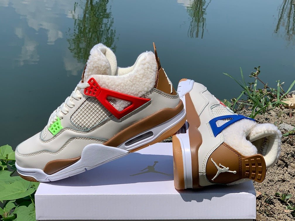 JORDAN 4 - Wild Things Sneakers - Black Unisex Streetwear Limited Edition