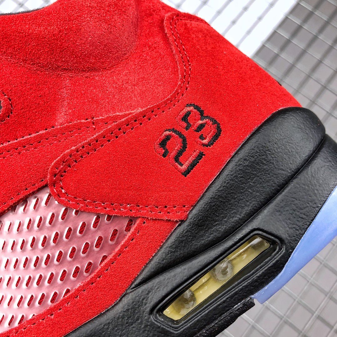 JORDAN 5 Retro - Racing Bull Sneakers - Red Unisex Streetwear Limited Edition