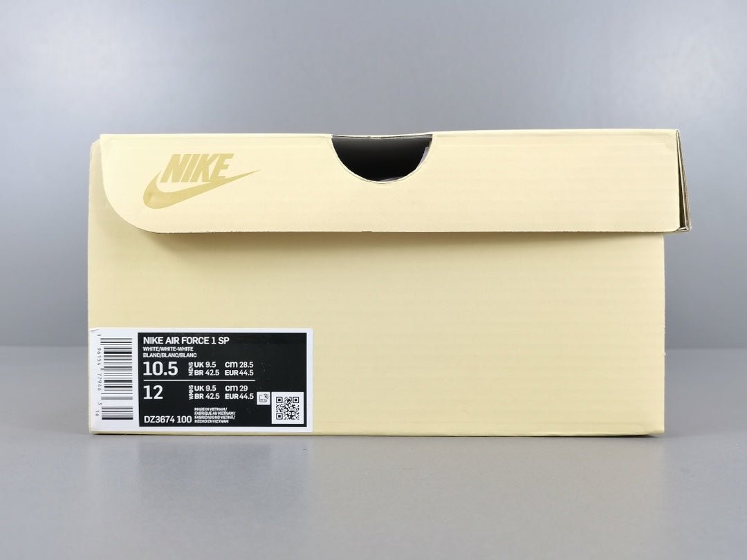 NIKE Air Force 1 - Billie Eilish Triple Sneakers - White Unisex Streetwear Limited Edition - Introducing the Nike Air Force 1 Billie Eilish Triple White, a harmonious fusion of iconic