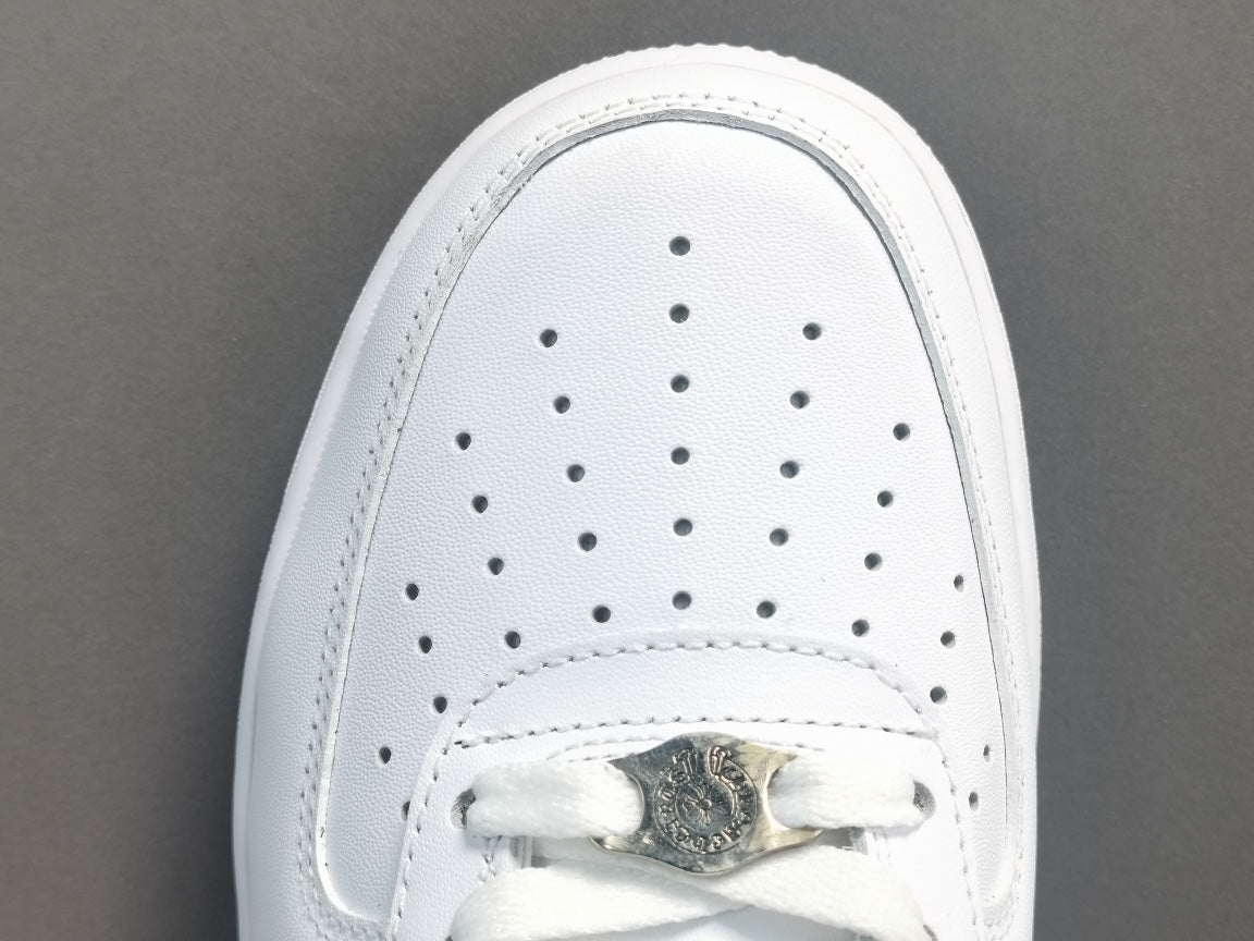 NIKE Air Force 1 - Chrome Hearts - Black Unisex Streetwear Limited Edition