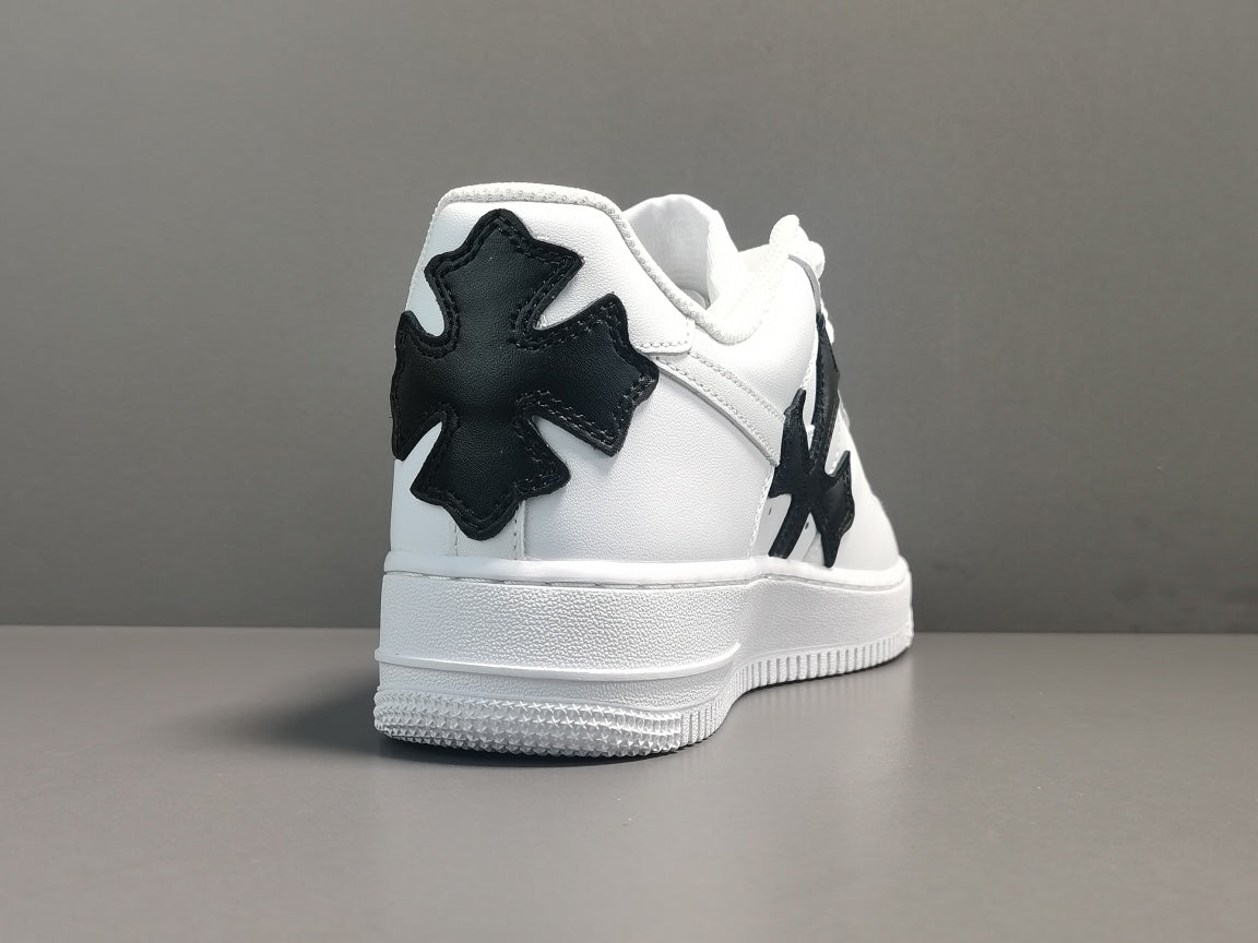 NIKE Air Force 1 - Chrome Hearts - Black Unisex Streetwear Limited Edition