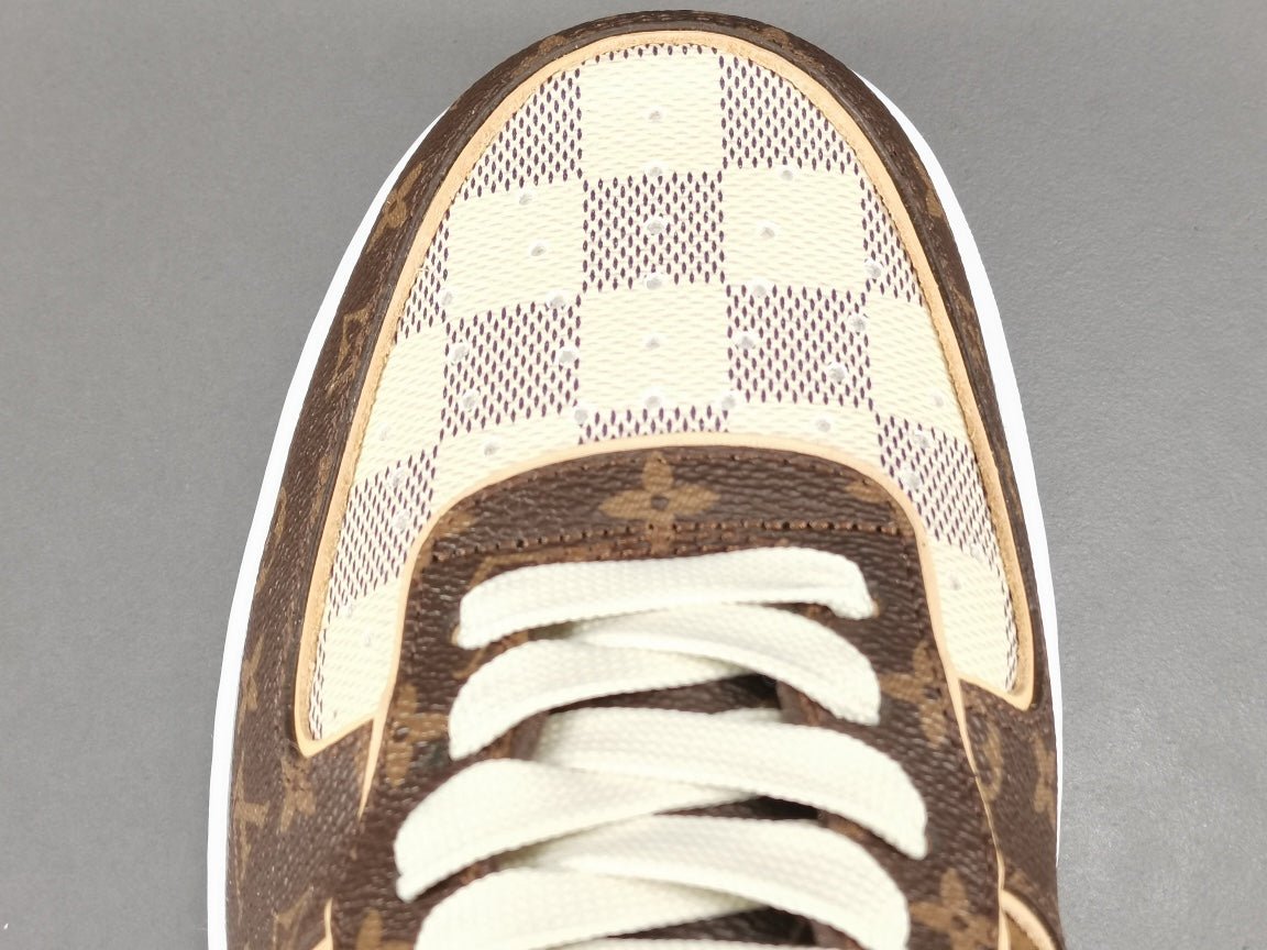 NIKE Air Force 1 - Louis Vuitton Sneakers - Brown Unisex Streetwear Limited Edition - Introducing the Air Force 1 Custom Louis Vuitton Brown shoes C a harmonious blend of