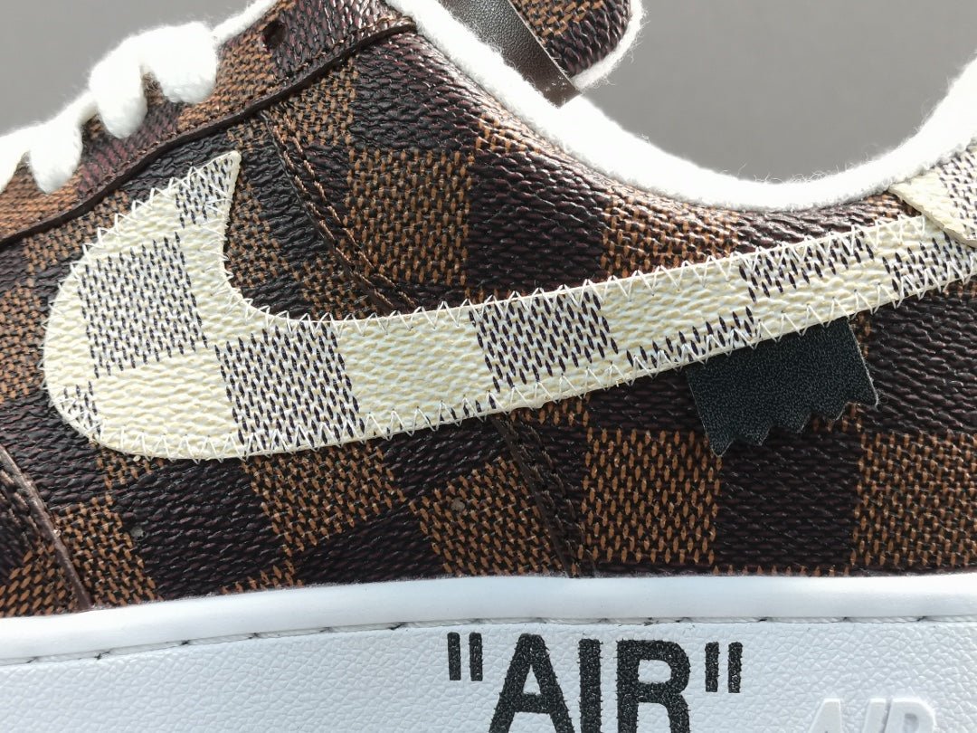 NIKE Air Force 1 - Louls Vultton Brown - - White Unisex Streetwear Limited Edition