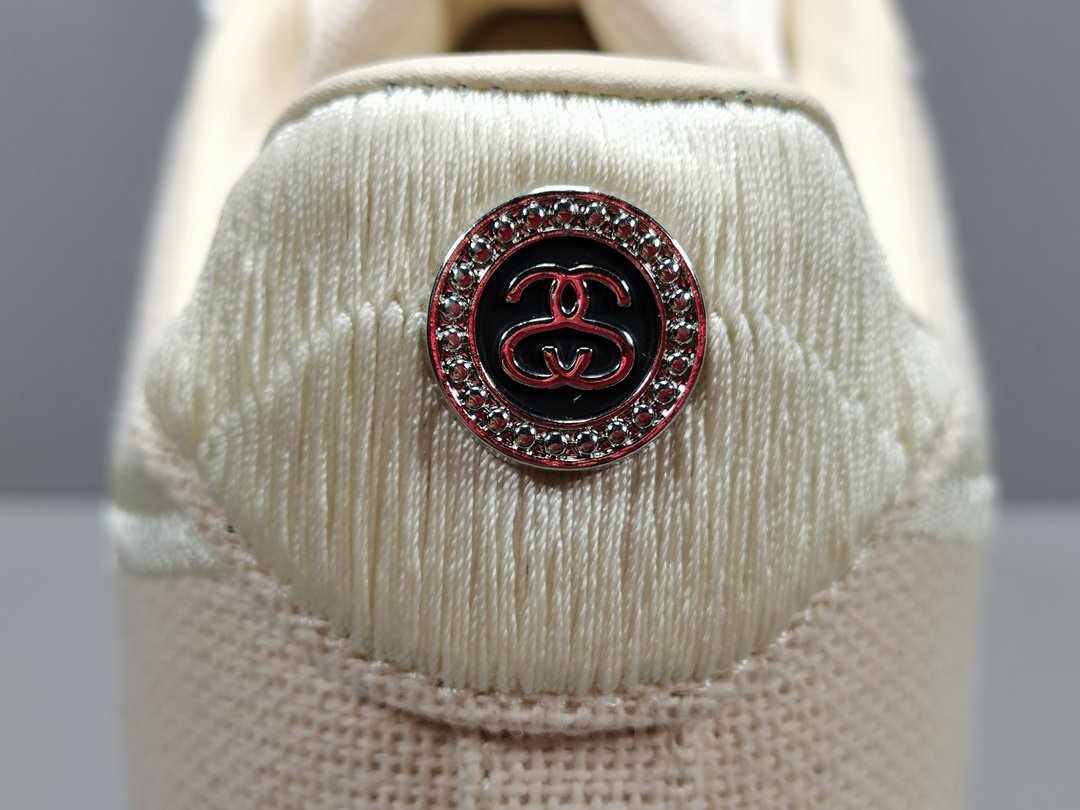 NIKE Air Force 1 - Stussy Fossil Sneakers - Red Unisex Streetwear Limited Edition