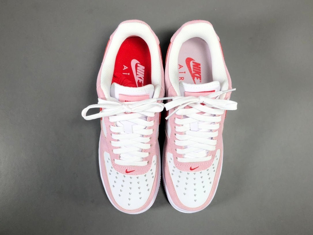NIKE Air Force 1 - Valentines Day Love Letter Sneakers - White Unisex Streetwear Limited Edition - Introducing the Nike Air Force 1 x Valentine's Day Love Letter edition, a captivating fusion