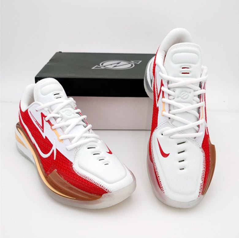 NIKE Air Zoom G.t. Cut - University Red Yellow Sneakers - White Unisex Streetwear Limited Edition
