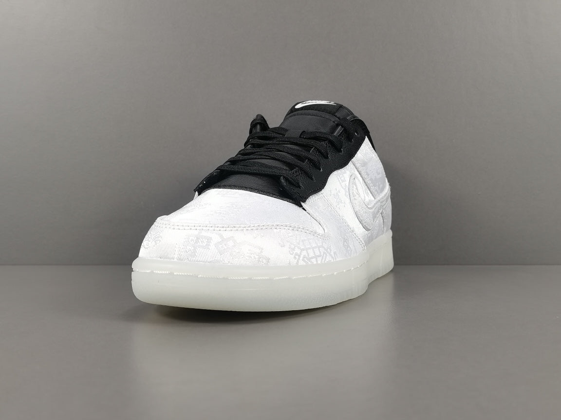 NIKE Dunk - Clot Fragment Sneakers - White Unisex Streetwear Limited Edition - Introducing the Nike Dunk Clot Fragment White - a highly sought-after collaboration that combines the