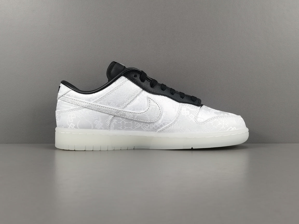 NIKE Dunk - Clot Fragment Sneakers - White Unisex Streetwear Limited Edition - Introducing the Nike Dunk Clot Fragment White - a highly sought-after collaboration that combines the