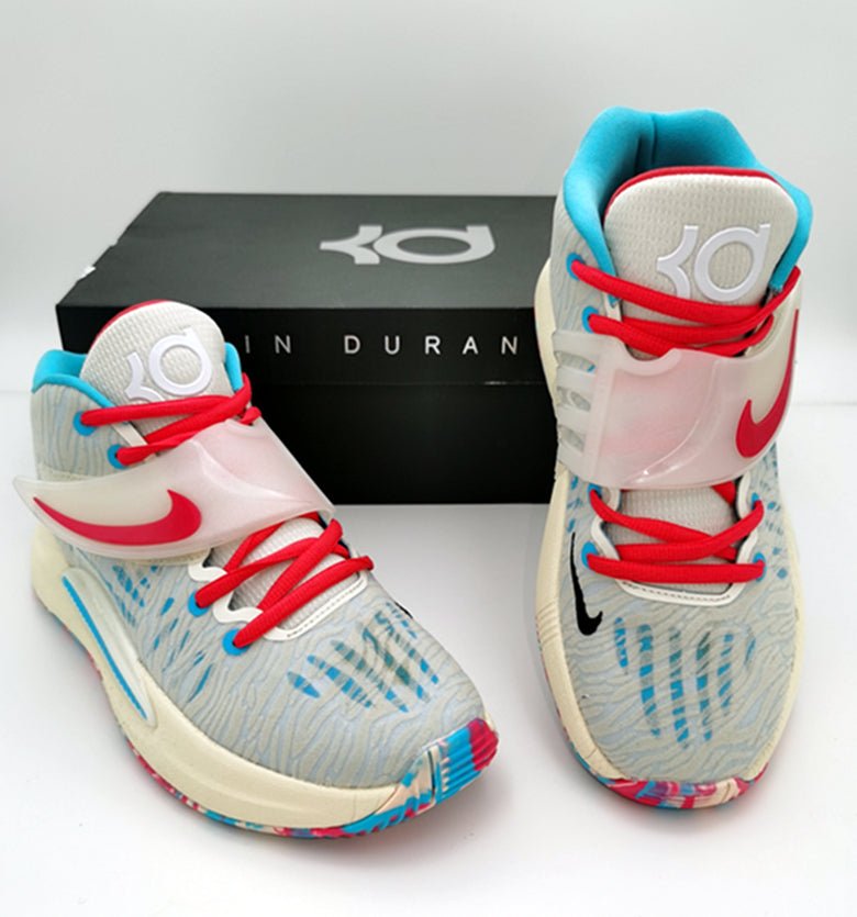 NIKE Kd 14 - Multicolor Sneakers - Red Unisex Streetwear Limited Edition