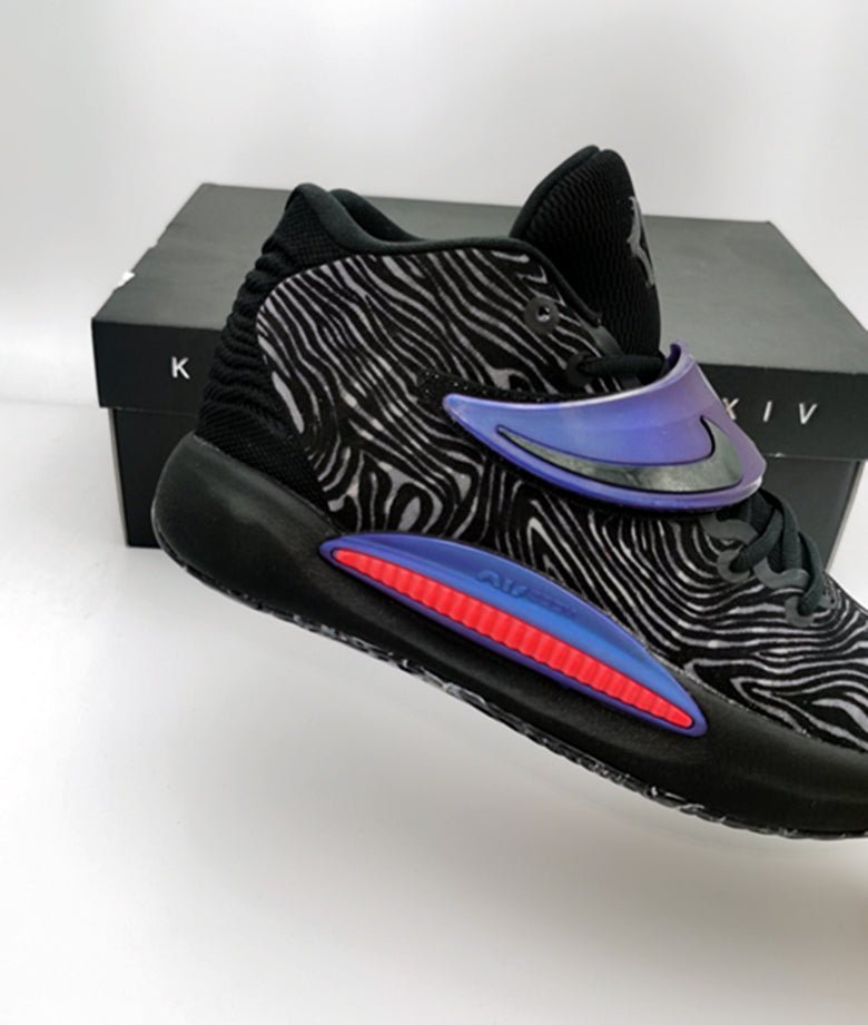 NIKE Kd 14 - Seasonal Laser Crimson Sneakers - Black Unisex Streetwear Limited Edition