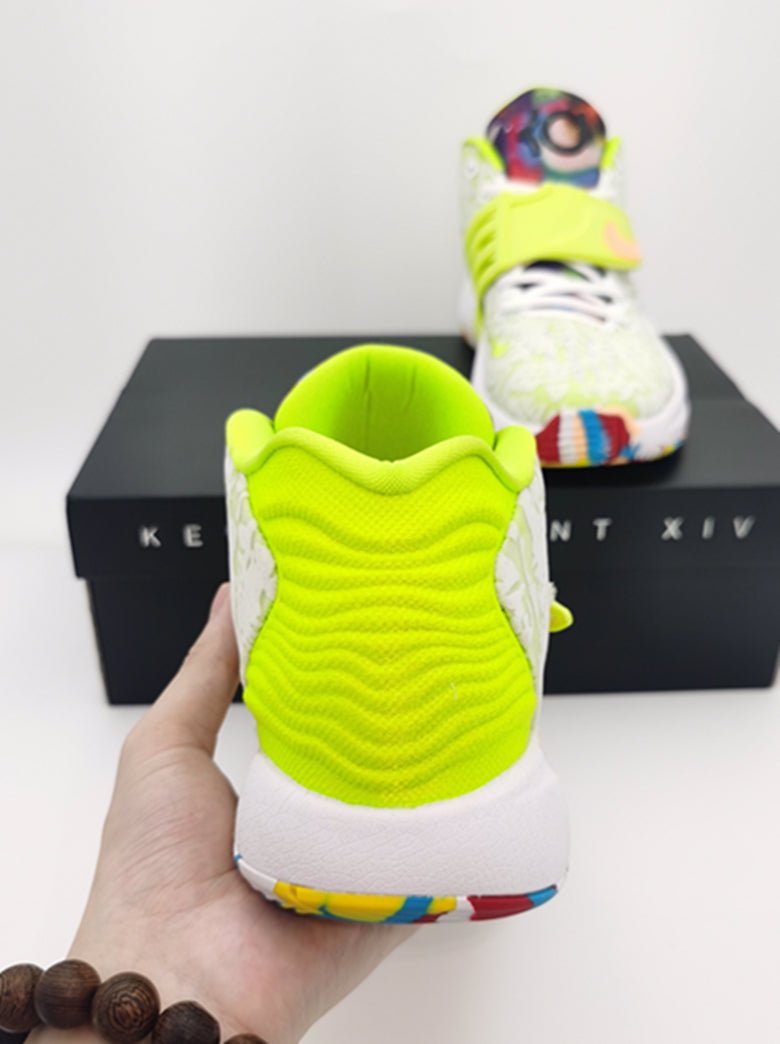 NIKE Kd 14 - Lime Green Sneakers - White Unisex Streetwear Limited Edition
