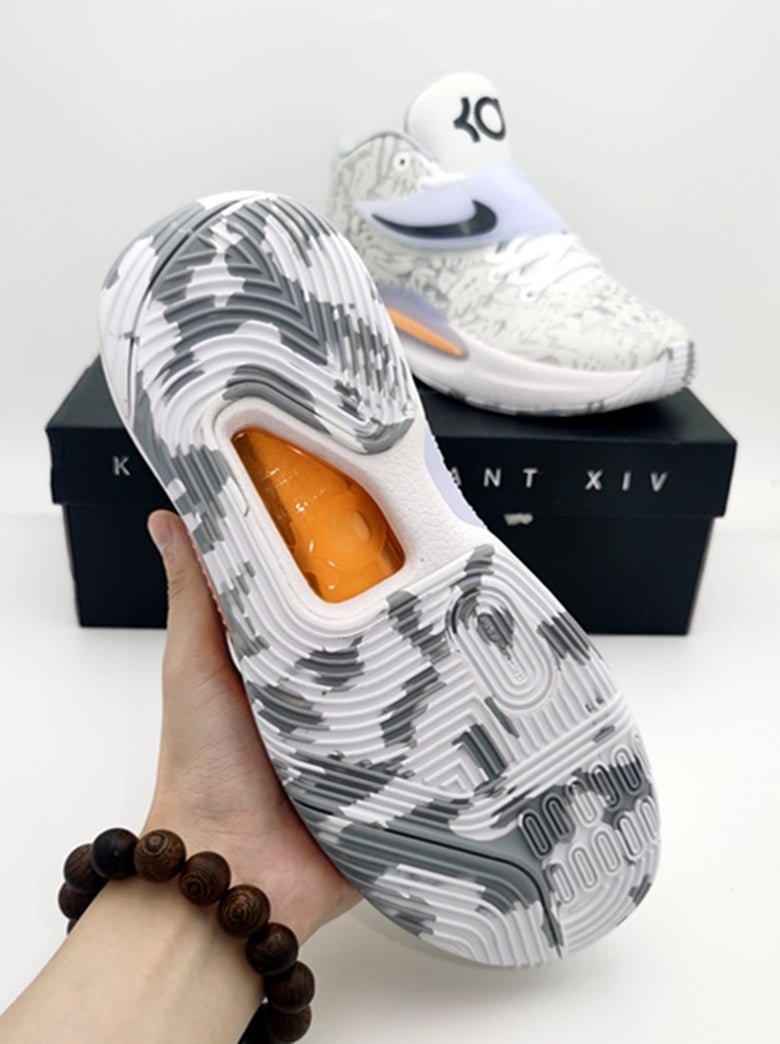 NIKE Kd 14 - Wolf Sneakers - Grey Unisex Streetwear Limited Edition