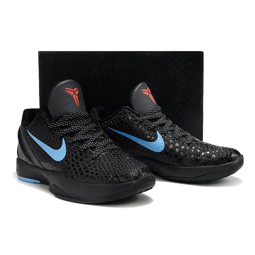 NIKE Kobe 6 Protro - Dark Knight Sneakers - Black Unisex Streetwear Limited Edition