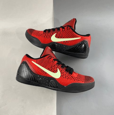 NIKE Kobe 9 - University Sneakers - Red Unisex Streetwear Limited Edition