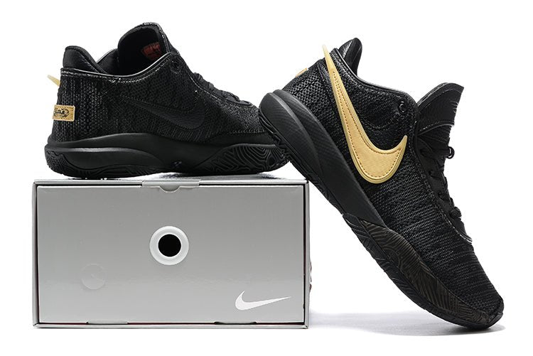 NIKE Lebron 20 - Gold Sneakers - Black Unisex Streetwear Limited Edition